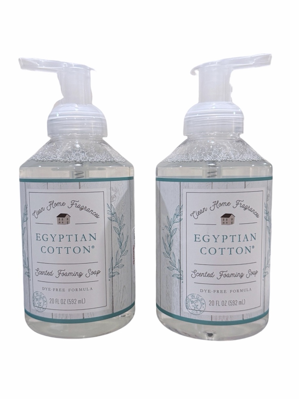 2 COMMONWEALTH SOAP CST EGYPTIAN COTTON w/ALOE Foam Hand Wash 20 oz ea